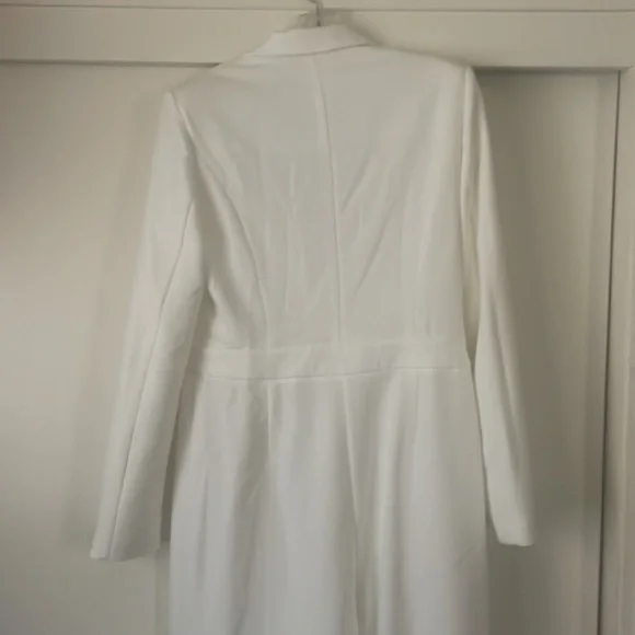 hot damn giddy up! sassy white jumpsuit with stretch! - Picture 4 of 6